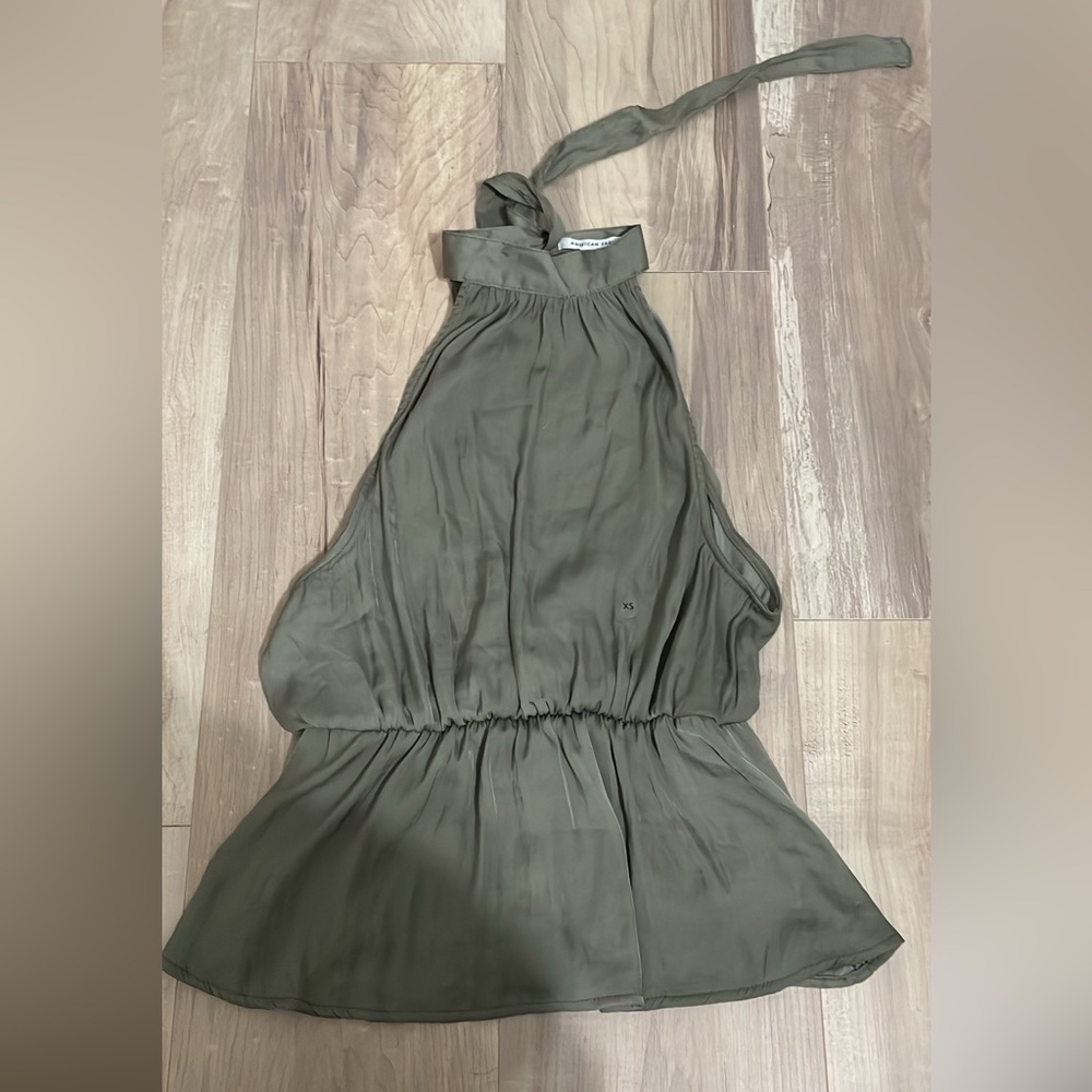 NWT AE satin halter neck tank
